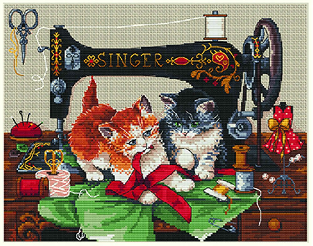 Merejka Multicoloured Counted Cross Stitch Kit, Cotton, 27X23 Cm