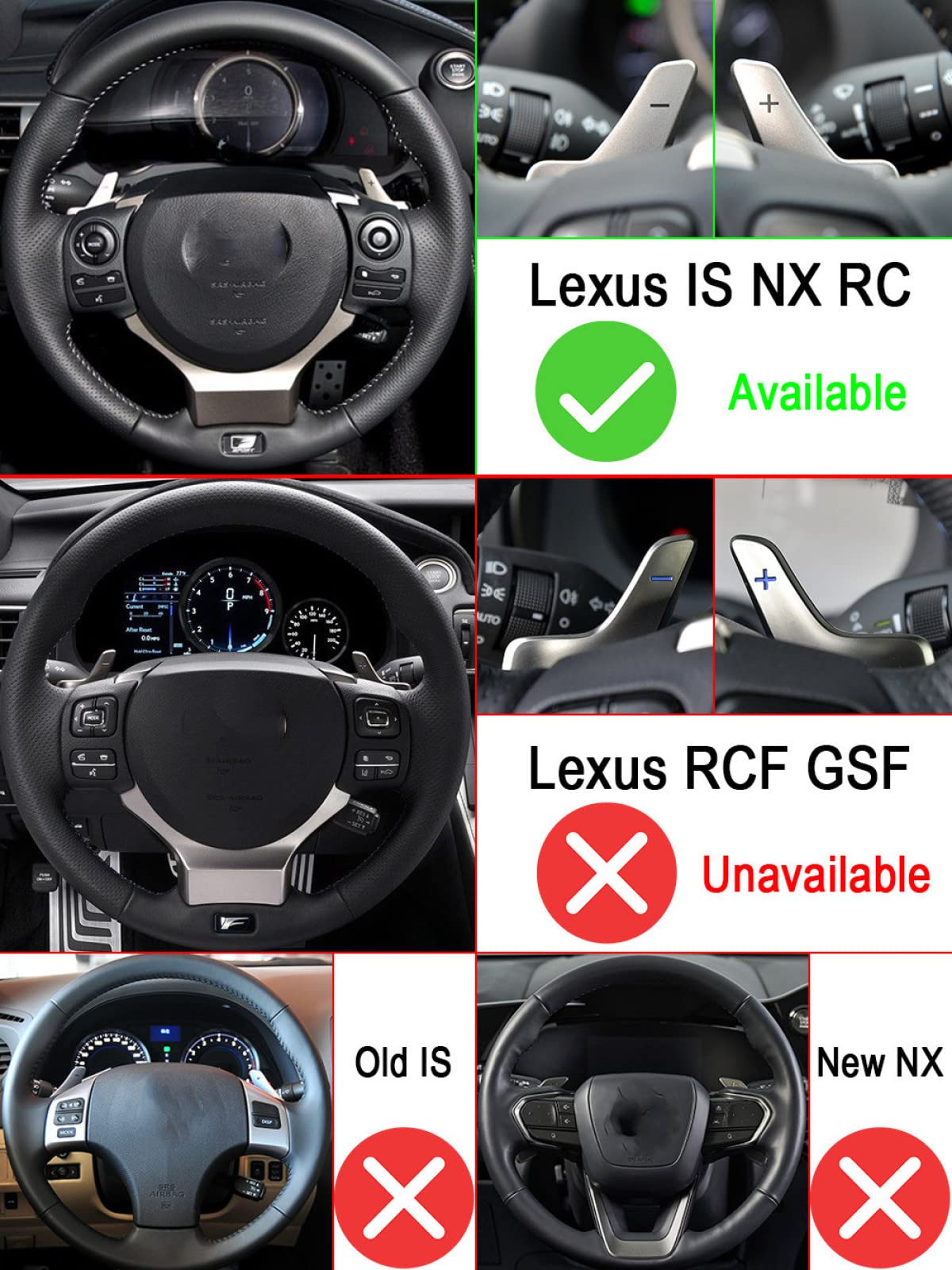 Amazon.co.jp: パドルシフト、レクサス IS250 IS300 IS350 NX300h 