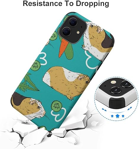 Miniatura 3 de Cute Cartoon Guinea Pig Cute Phone Case Compatible with iPhone 12 Mini Microfiber Shockproof Protective Phone Shell Cover