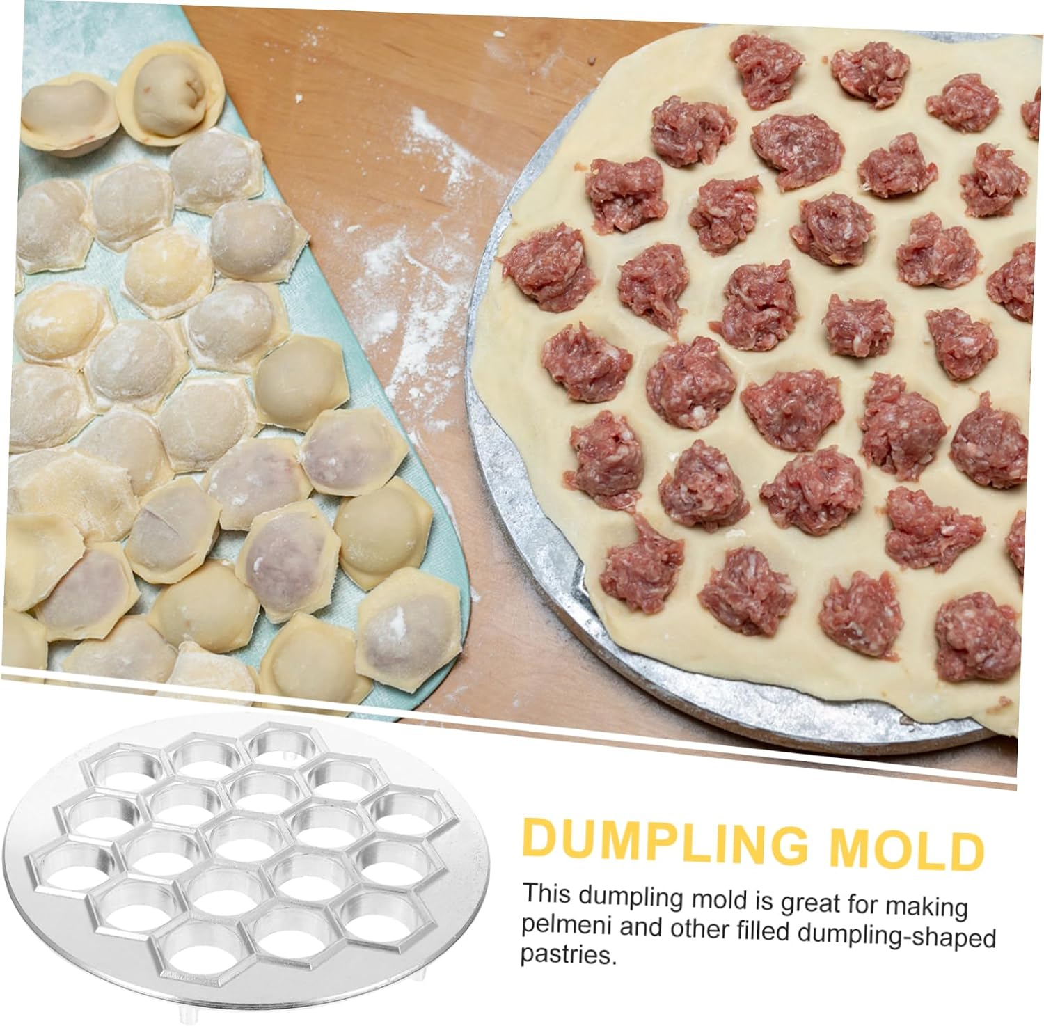 Cabilock Dumpling Maker Set Multi-Hole Metal Dumpling Mold for Alternatives Reusable Kitchen Gadget
