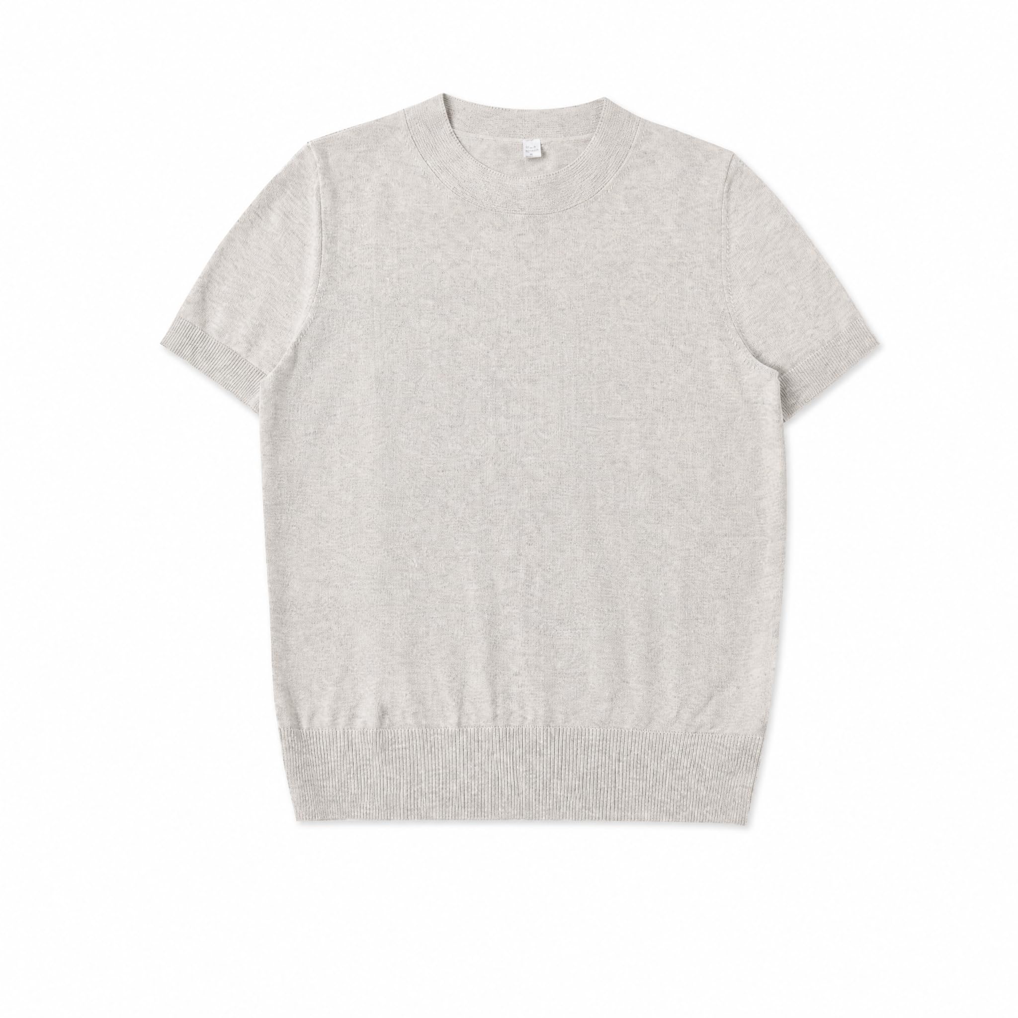 Camiseta Femenina Algodón Peinado con Corta y Silueta Estilizada Textura Lisa y Cómoda Acuado para Transición y Estilo Semiclásico, M