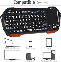 Fosmon Hordozható Bluetooth Billentyűzet Touchpad-dal iOS Android Windows PS4 Tablethez 5