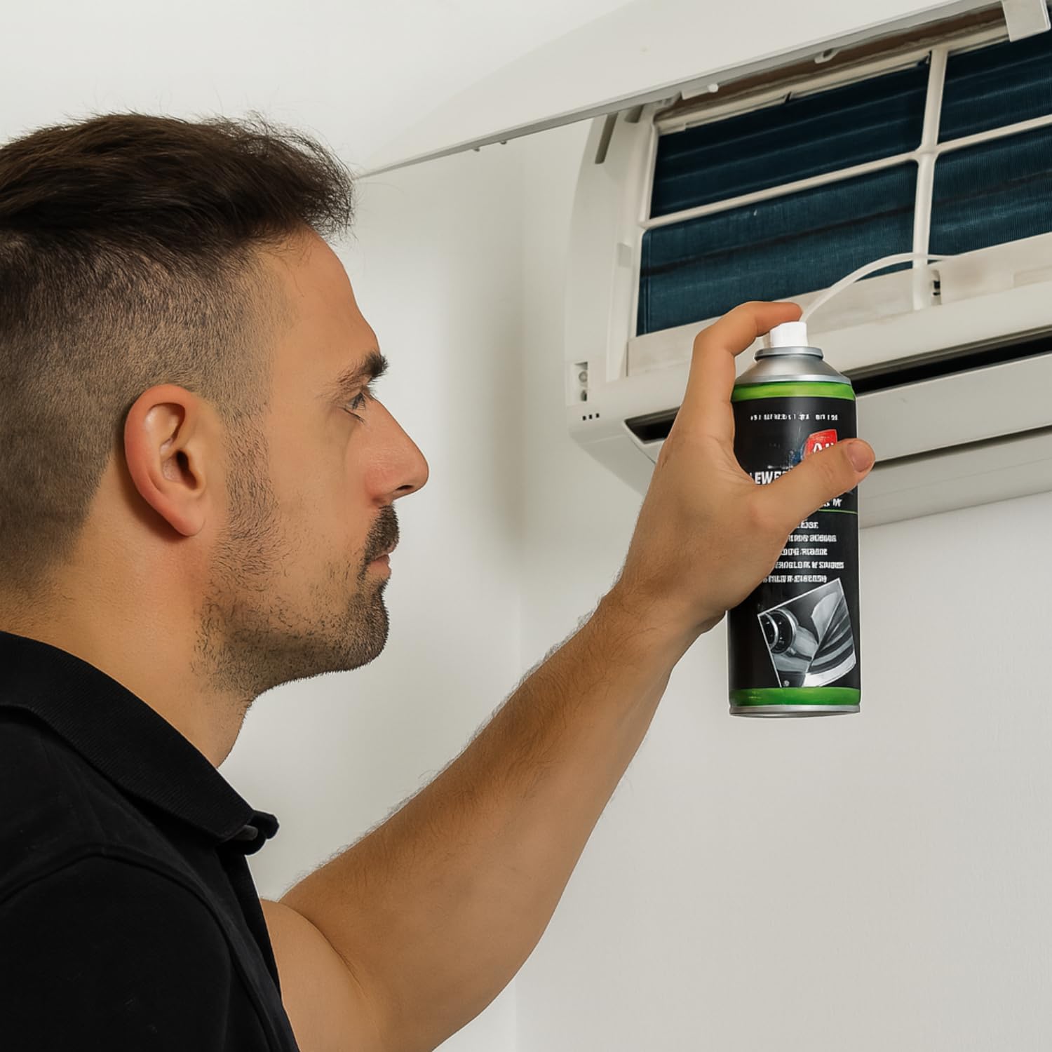 Bomboletta Igienizzante climatizzatori 400 ml Climatizzatore Igienizzante Virus, Batteri, Spray, Climatizzatore Auto, Battericida e Fungicida + Cannuccia di 60 cm (3)