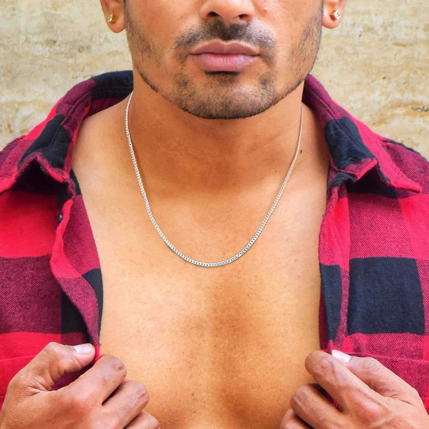 GLIVEOR Cuban Link Chain Necklace for Men & Women, 16 18 20 22 24 26 28 30 Inch Multi-Length Chunky Silver Chain, 3mm 3.5mm 5mm Widths - Image 6