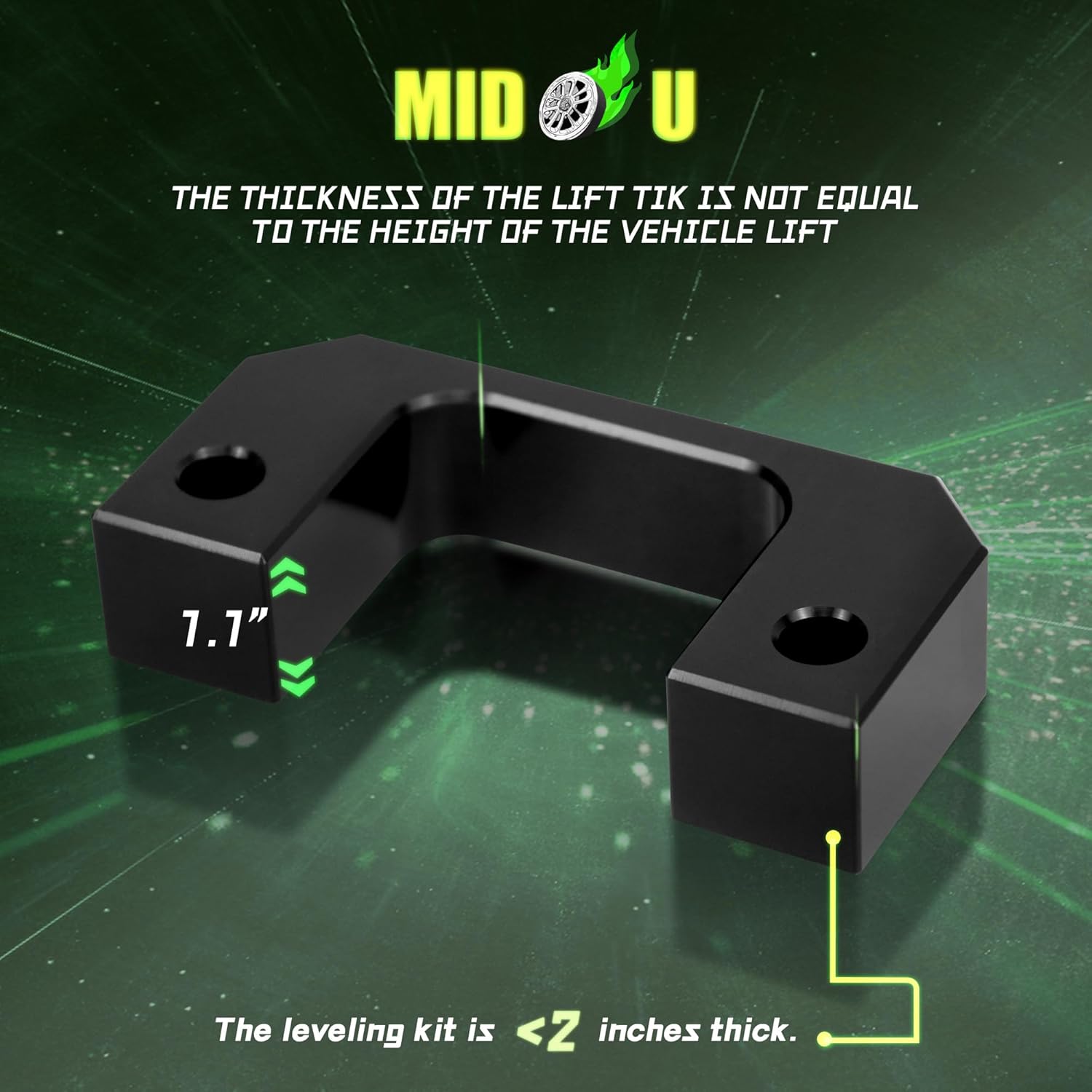 2" Leveling Lift Kit Fit for 2007-2024 Chevy Silverado GMC Sierra 1500 2WD 4WD Front, 2 in Front Suspension Strut Spacers Compatible with Chevy Avalanche Suburban Tahoe GMC Yukon XL 1500