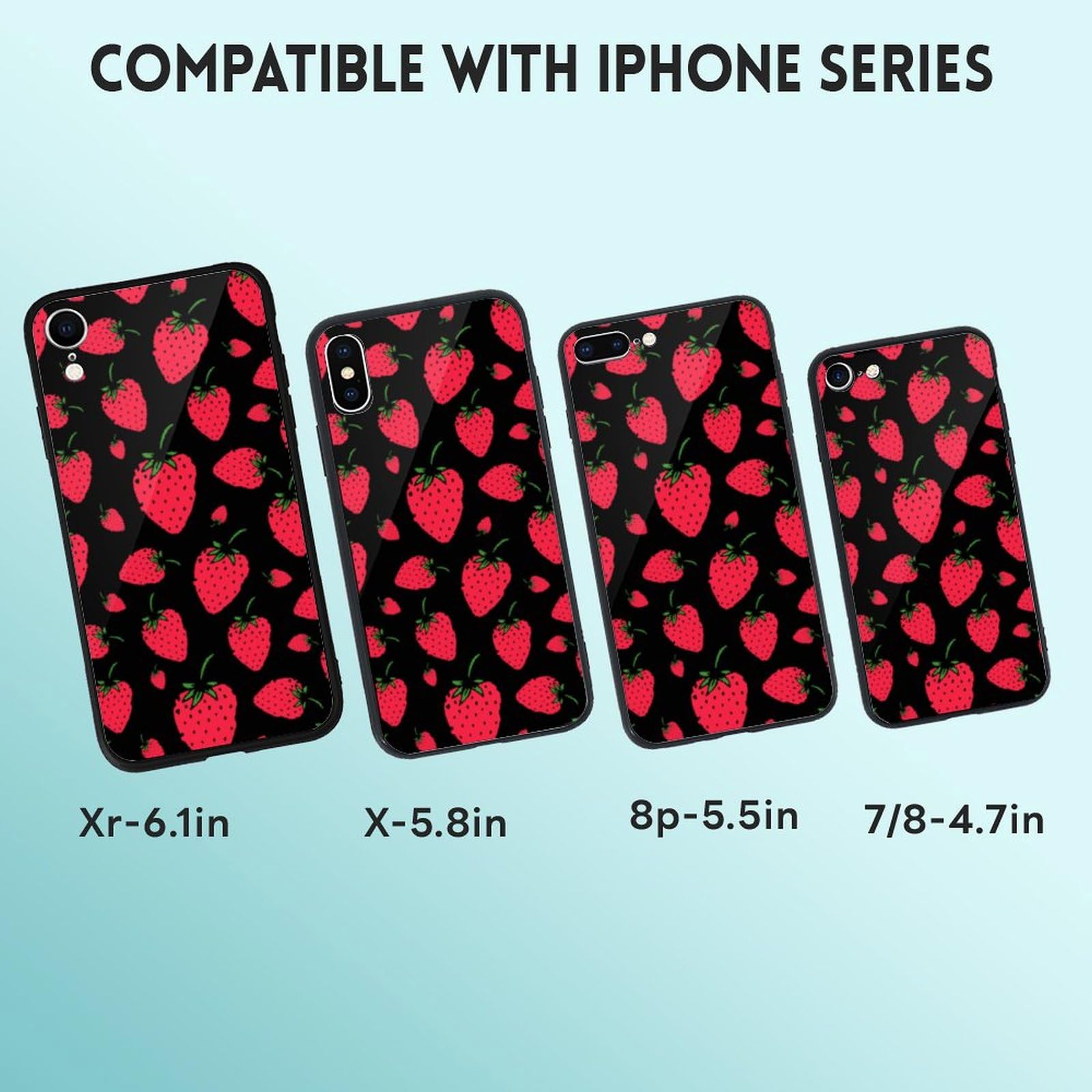 Amazon.co.jp: イチゴ柄 いちご 苺 スマホケース iPhone 16 ケース