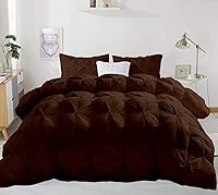 Vista 18 de Juego de ropa de cama plisada de 3 piezas de 100% algodón (edredón + 2 fundas de almohada), tamaño individual