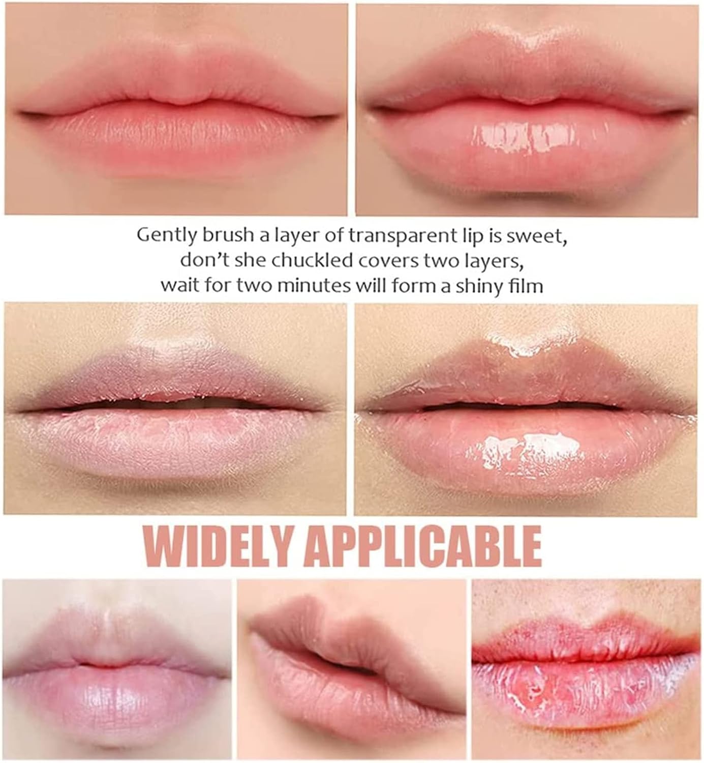 Vitamin E Lip Plumping Serum Lip Hyaluronic Lip Plumper Instant Lip Filler for Moisturize Eliminate Dryness Wrinkles Enhances Plump Gloss Cozzo Vitamin E Lip Plumping Serum (3PC)