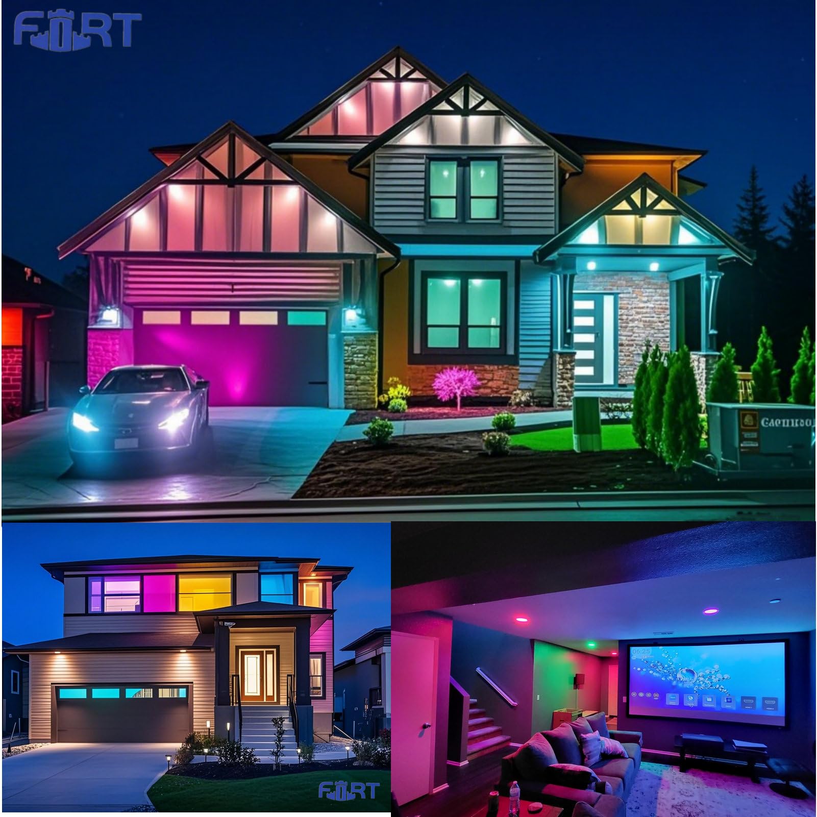 Paquete de 4 luces LED inteligentes empotrables de 6 pulgadas, ultra delgadas, WiFi, sin gris, luz descendente de 12 W 1200 lm con caja de conexiones, compatible con Alexa Google Assistant
