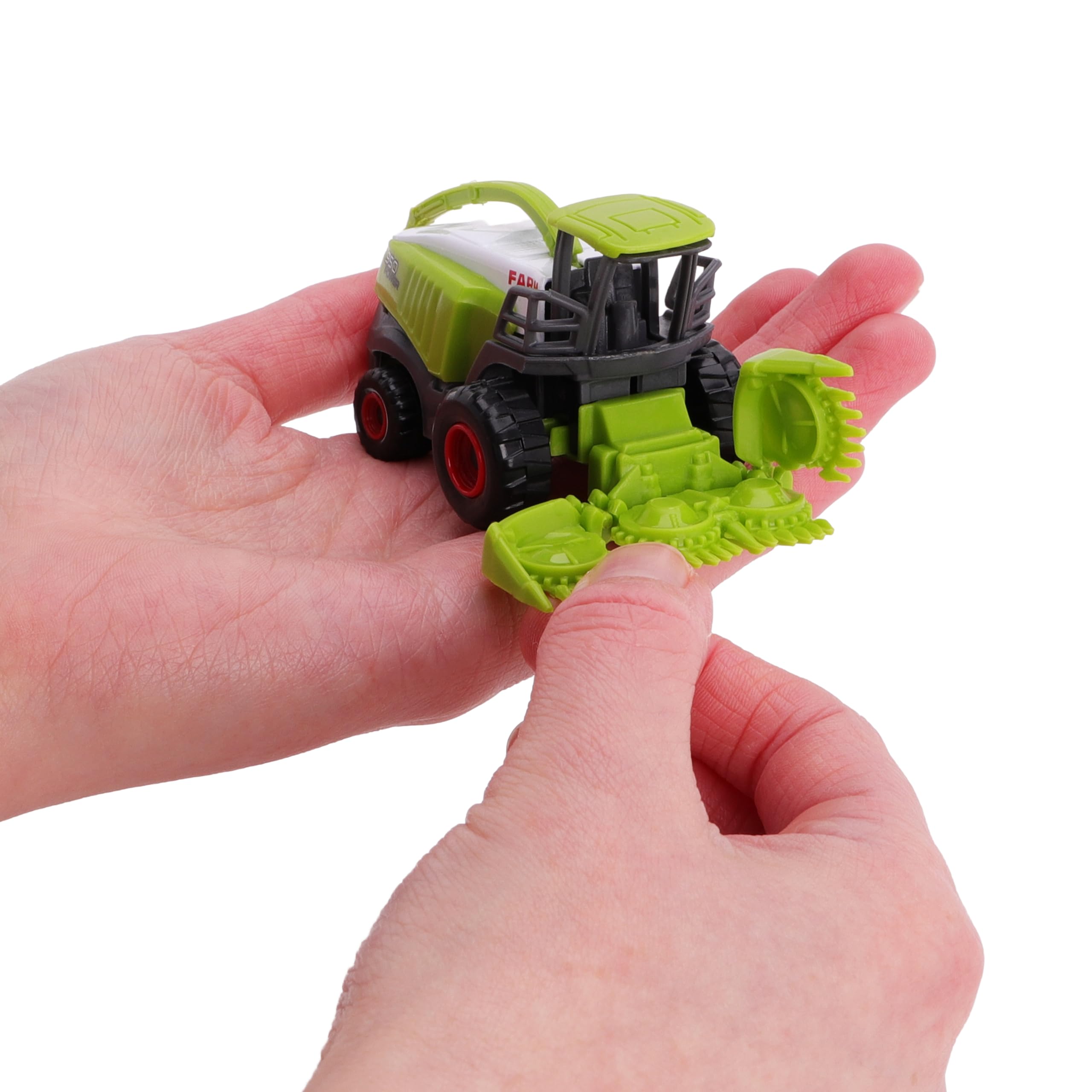 Toyland® Set di 5 giocattoli per macchine agricole in metallo pressofuso verde - circa 4,5 cm ciascuno - Include trattori, mietitrebbie e altro!