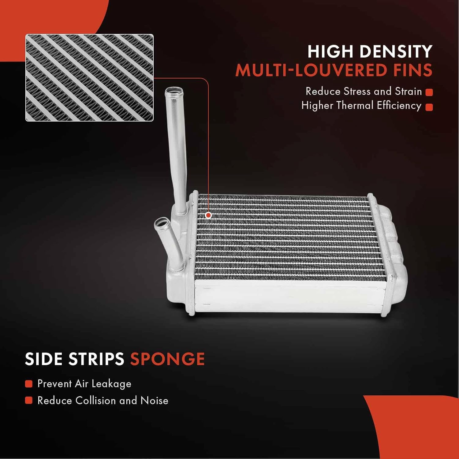 A-Premium HVAC Heater Core Compatible with Chevrolet Camaro 1967-1968, Chevy II 1968 & Pontiac Firebird 1967-1968, 3.8L 4.1L 4.9L 5.3L 5.4L 5.7L, with Air Conditioning