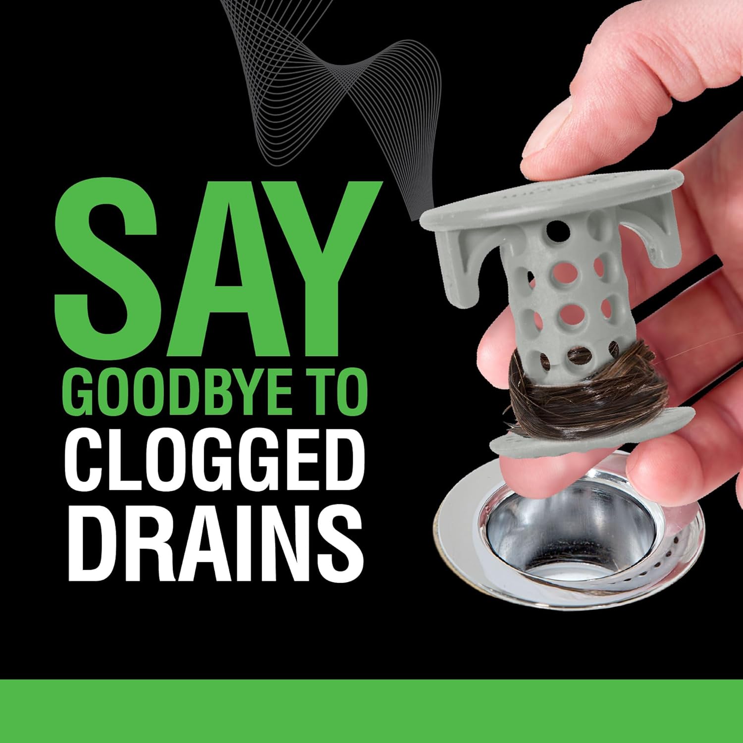 SinkShroom The Revolutionary Sink Drain Protector Hair Catcher/Strainer/Snare, Gray - Image 3