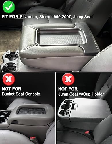 Miniatura 9 de KBH Funda para reposabrazos de consola central para Chevy Chevrolet Silverado, GMC Sierra 2020-2023, Tahoe, Suburban, Yukon 2021-2023, piel