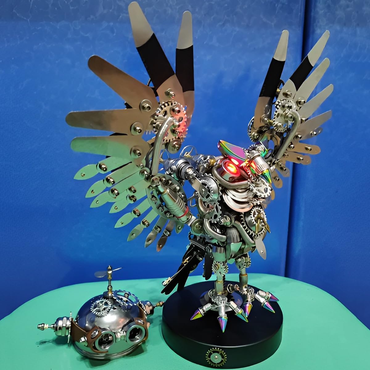 Rompecabezas 3D para Adultos, 1150 Piezas, Rompecabezas De Metal De Búho 3D, Modelo De Ensamblaje Mecánico De Metal Steampunk DIY, Cumpleaños.