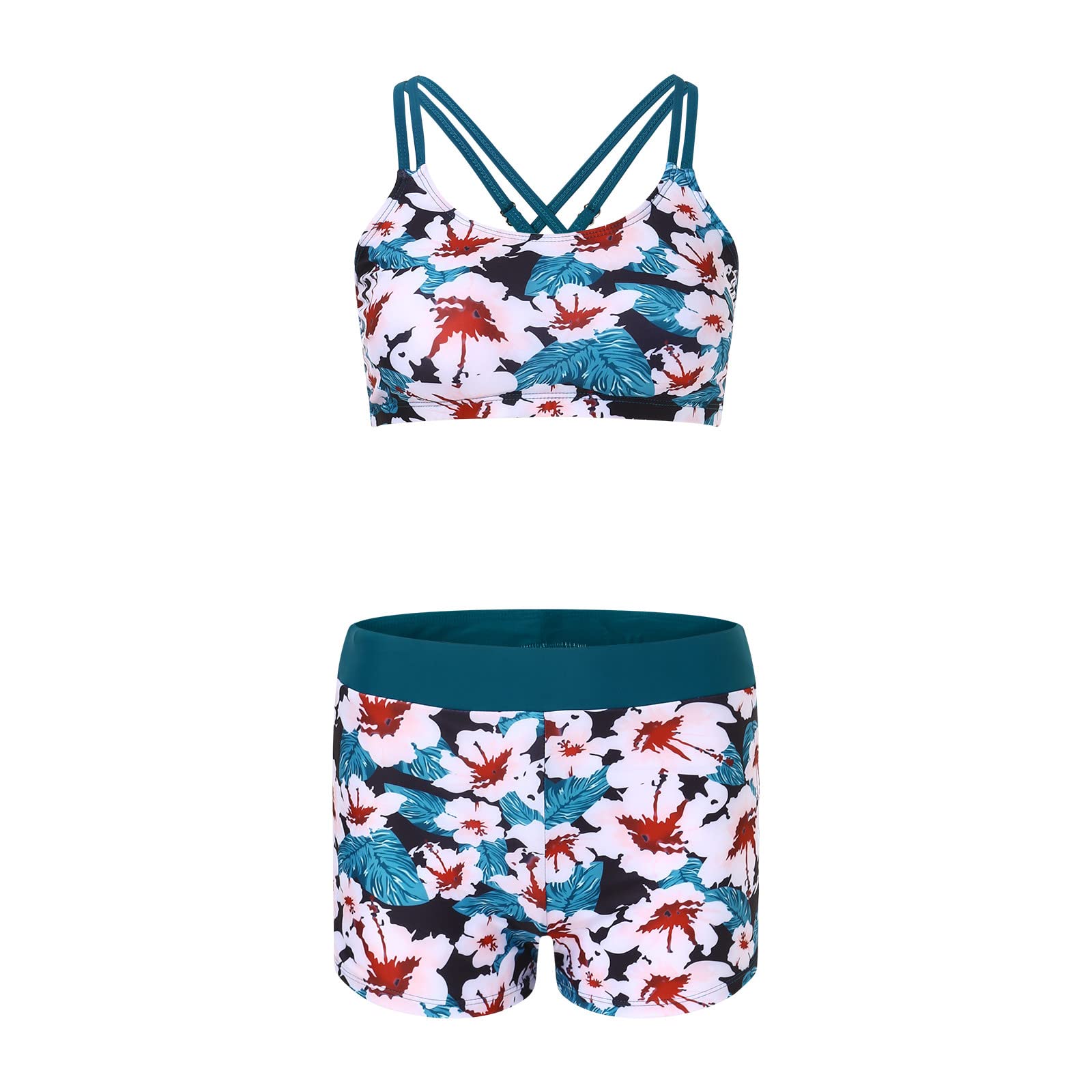 Damskie bikini z wysokim stanem seksowne push-up dwuczęściowe stroje kąpielowe strój kąpielowy retro zestaw z falbanką, błękitny, M