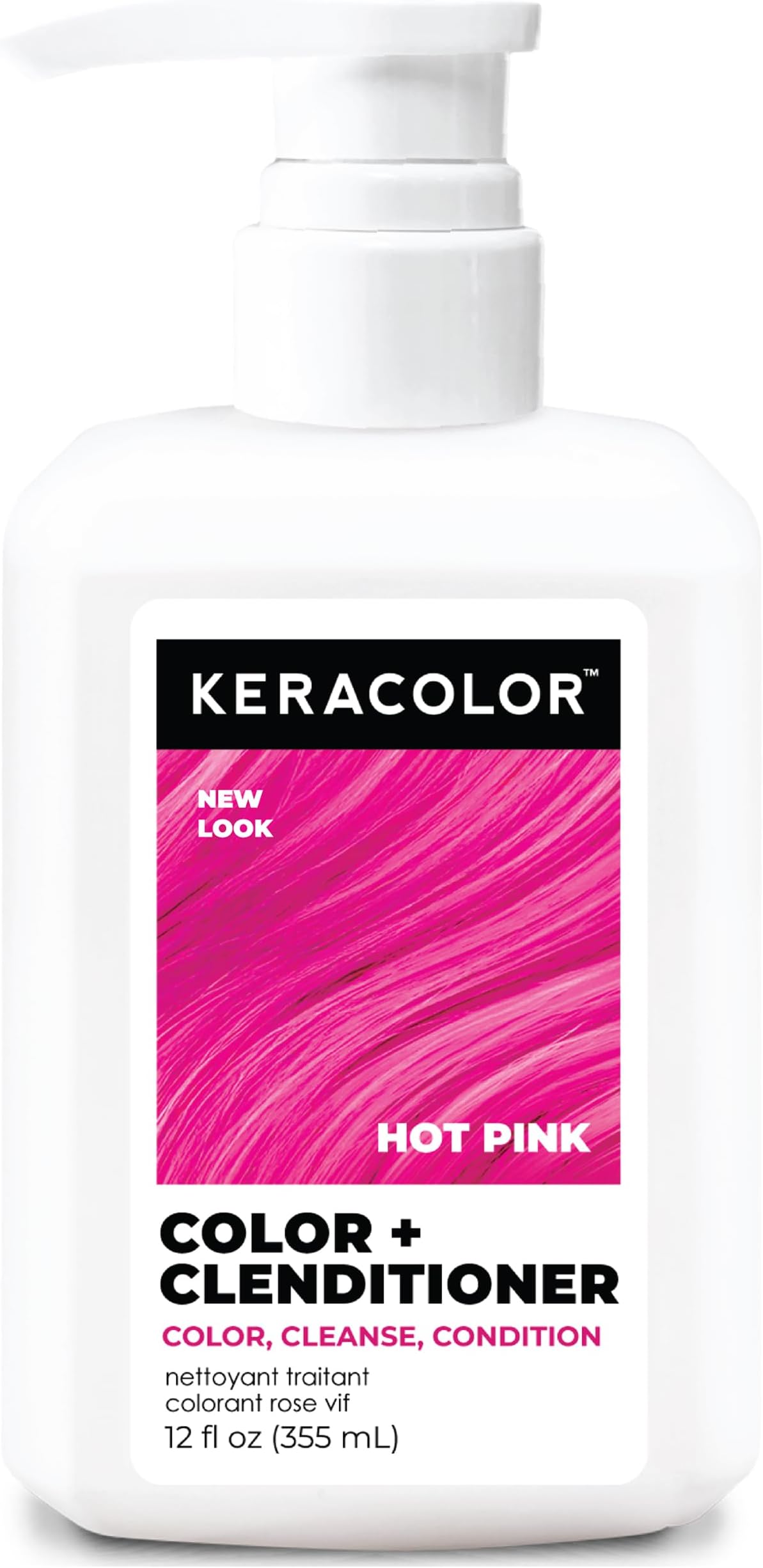 KERACOLOR Keracolor Clenditioner Color Sediment Conditioner Colorwash 12 FL Oz Hot Pink