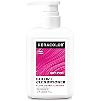 Vista 28 de Keracolor Color + Clenditioner 3-in-1 Color-Depositing Conditioner, Gently Cleanses & Conditions, Semi-Permanent Hair Color, 23 Shades, 12 Fl Oz