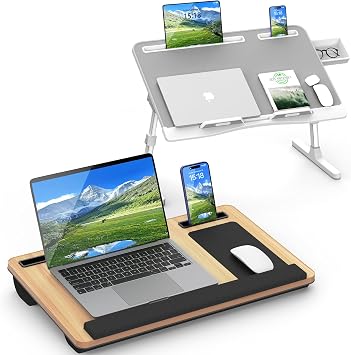 HETTHI Home Office Lap Desks, X-Large Adujustable Laptop Bed Desk and Portable Laptop Lap Desk for Writing Working Reading Eating