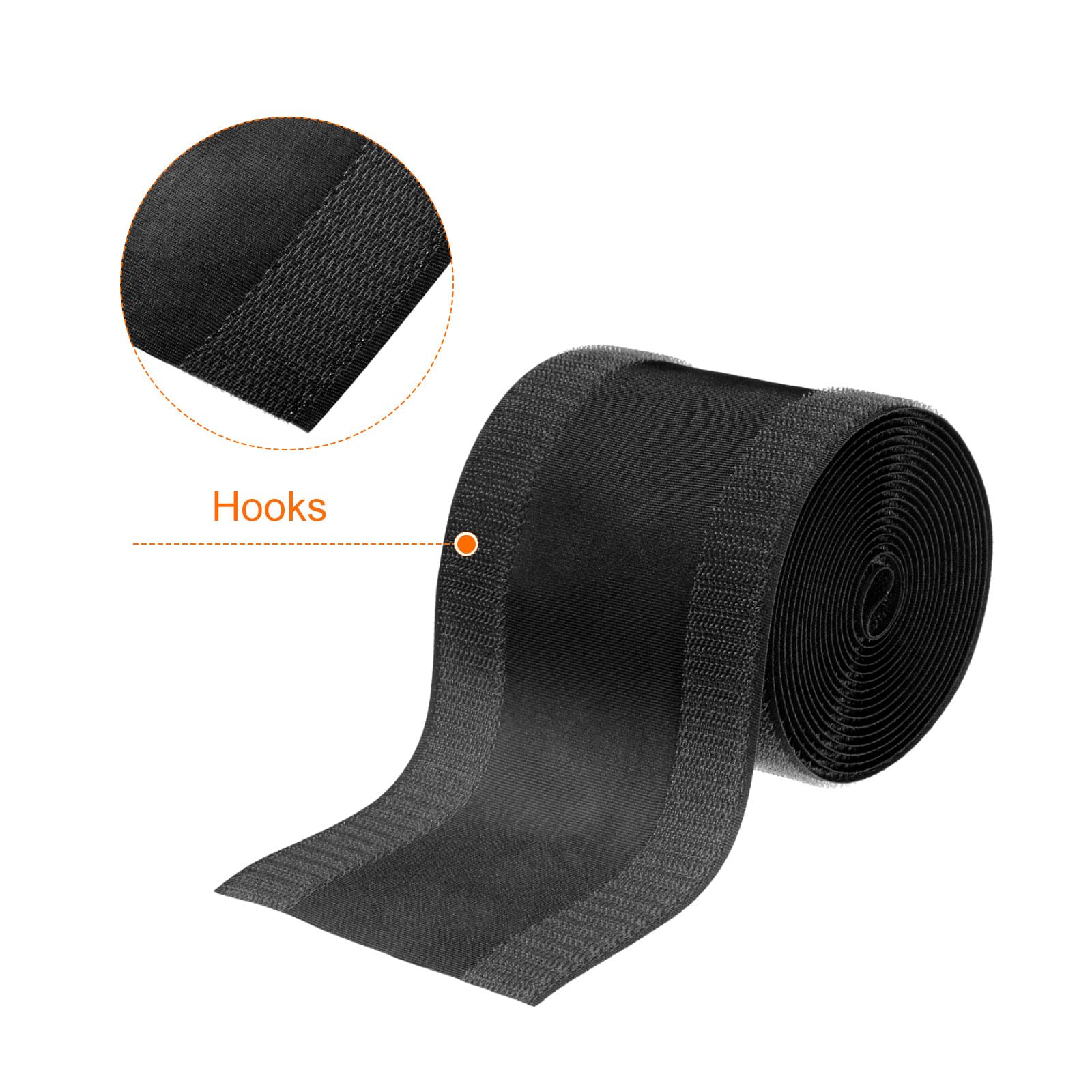 QUARKZMAN Tappeto Copri Cavo 9.8 Ft x 4" Presa Pavimento Cavo Protettore Gestione per Commerciale Tappeto e Anello Stile Tappeti Prevenzione Inciampo Nylon Poliestere Miscela Nero 4pz