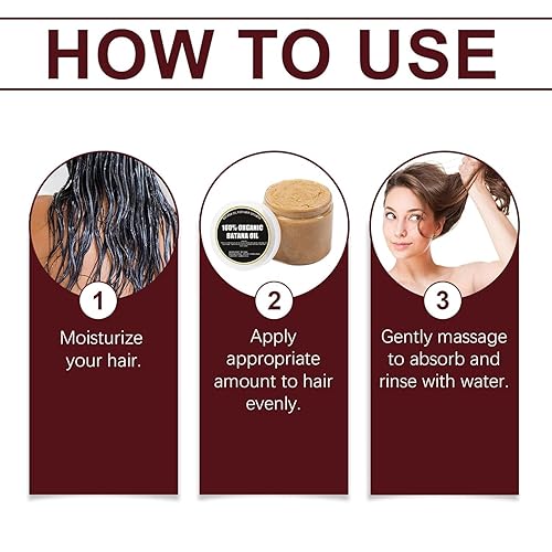 Miniatura 7 de Aceite de batana para el crecimiento del cabello, 100% aceite de batana natural sin refinar, batana orgánica cruda revitalizada fuerza del cabello,