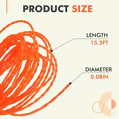 Miniatura 2 de THTEN DWO1DT802 - Línea precortada de 0.080 pulgadas compatible con Dewalt DCST922P1, DCST925, DCST925B, DCST972, DCST972B, DCST925M1, DCST920B,