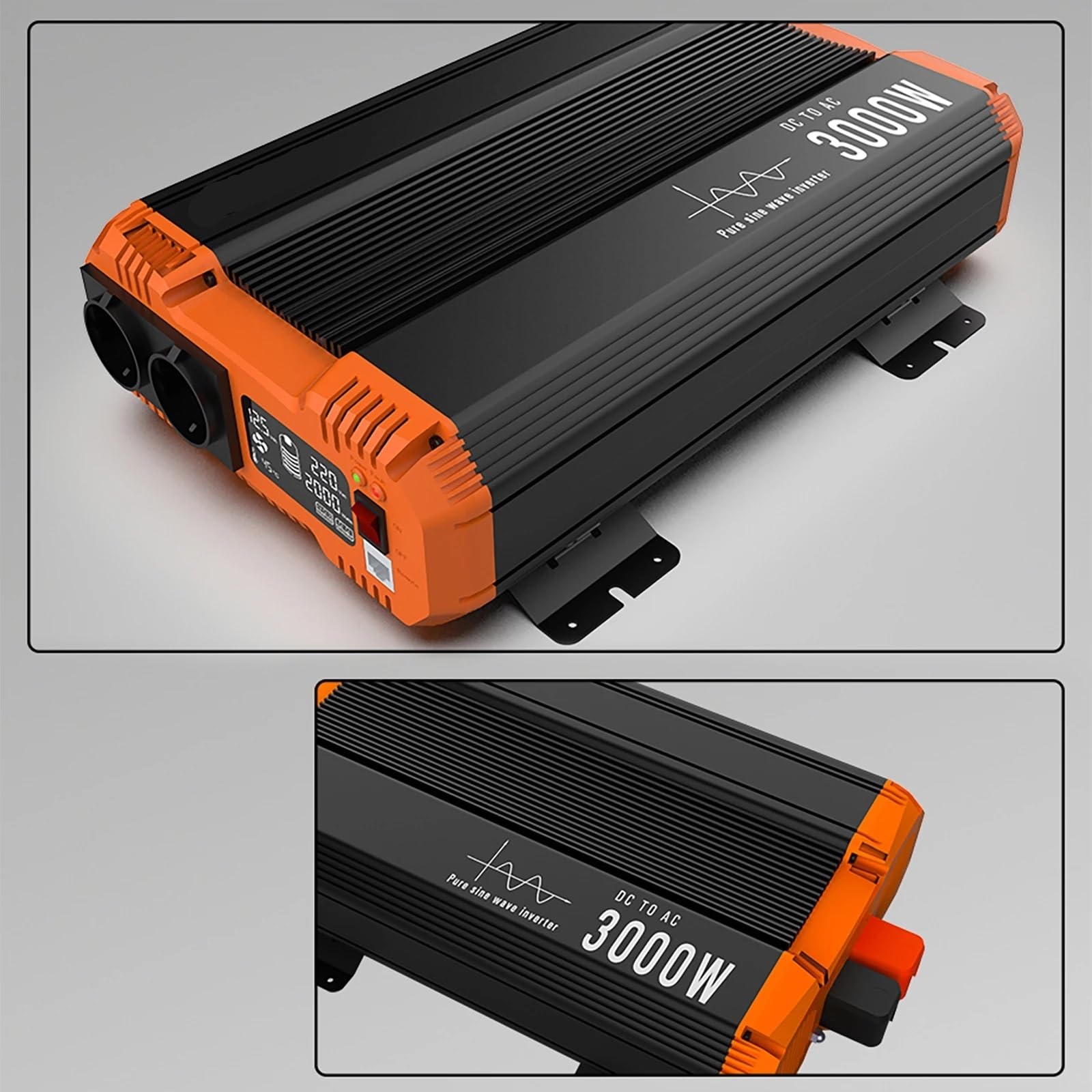 Falownik sinusoidalny o czystej fali 7000 W DC do AC 50 Hz Moc ciągła 3500 Nadaje się domu i kampera(3000W 24V)