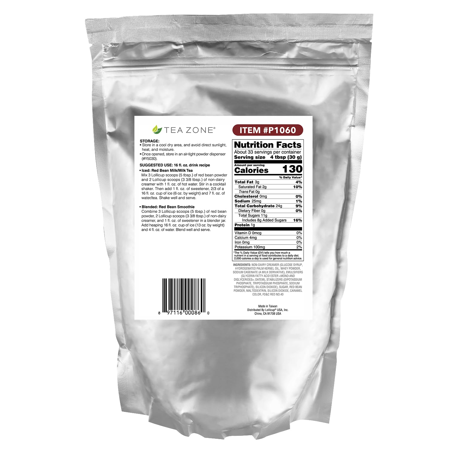 Tea Zone 2.2 lb Red Bean Powder