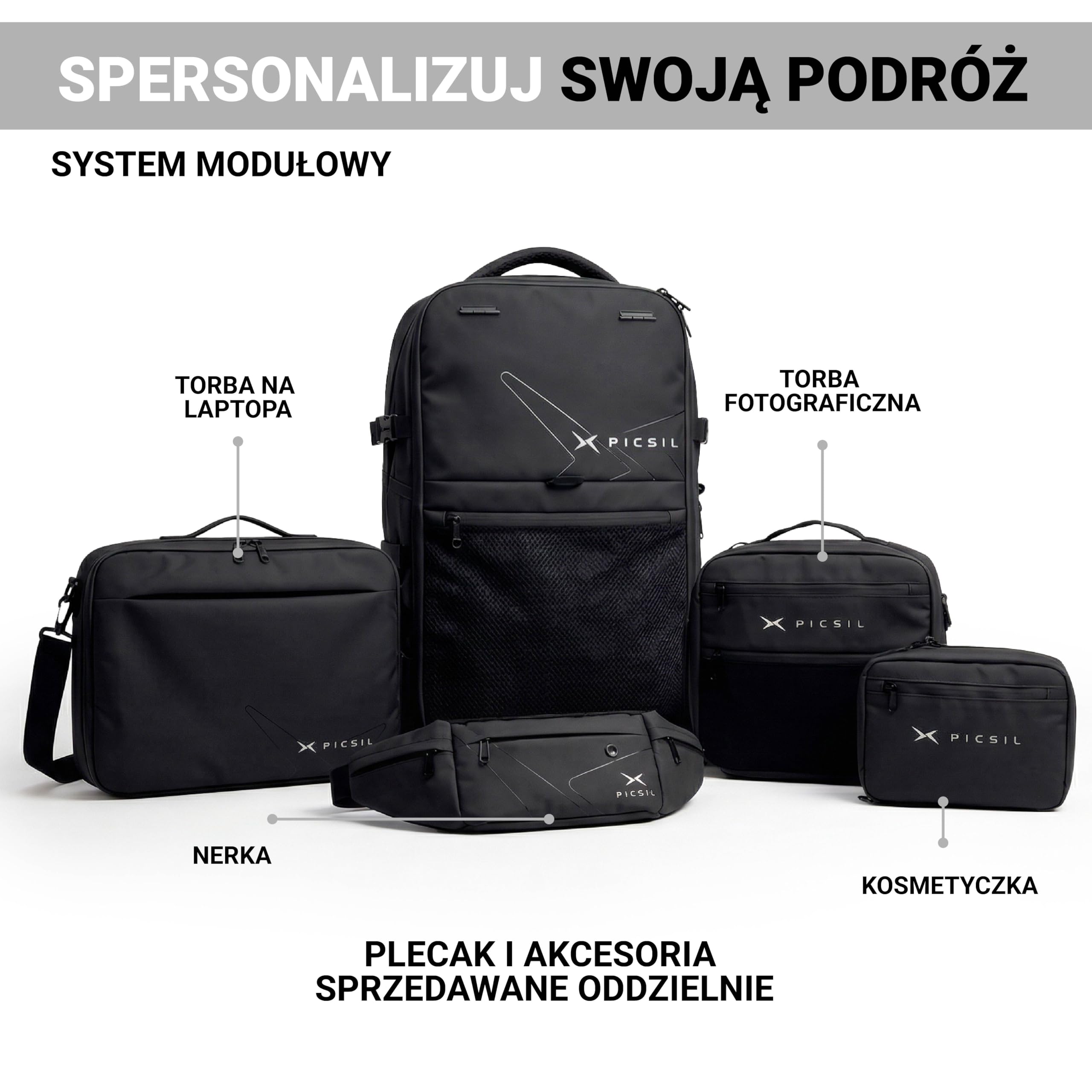 PICSIL Horizon Plecak Podróżny - Rozszerzalny 26L-33L Torba Kabinowa - Wodoodporny Pokrowiec na Laptopa 15/15,6 cala z Przegródką na Buty - Bagaż Podręczny na Podróże i Siłownię - Moss