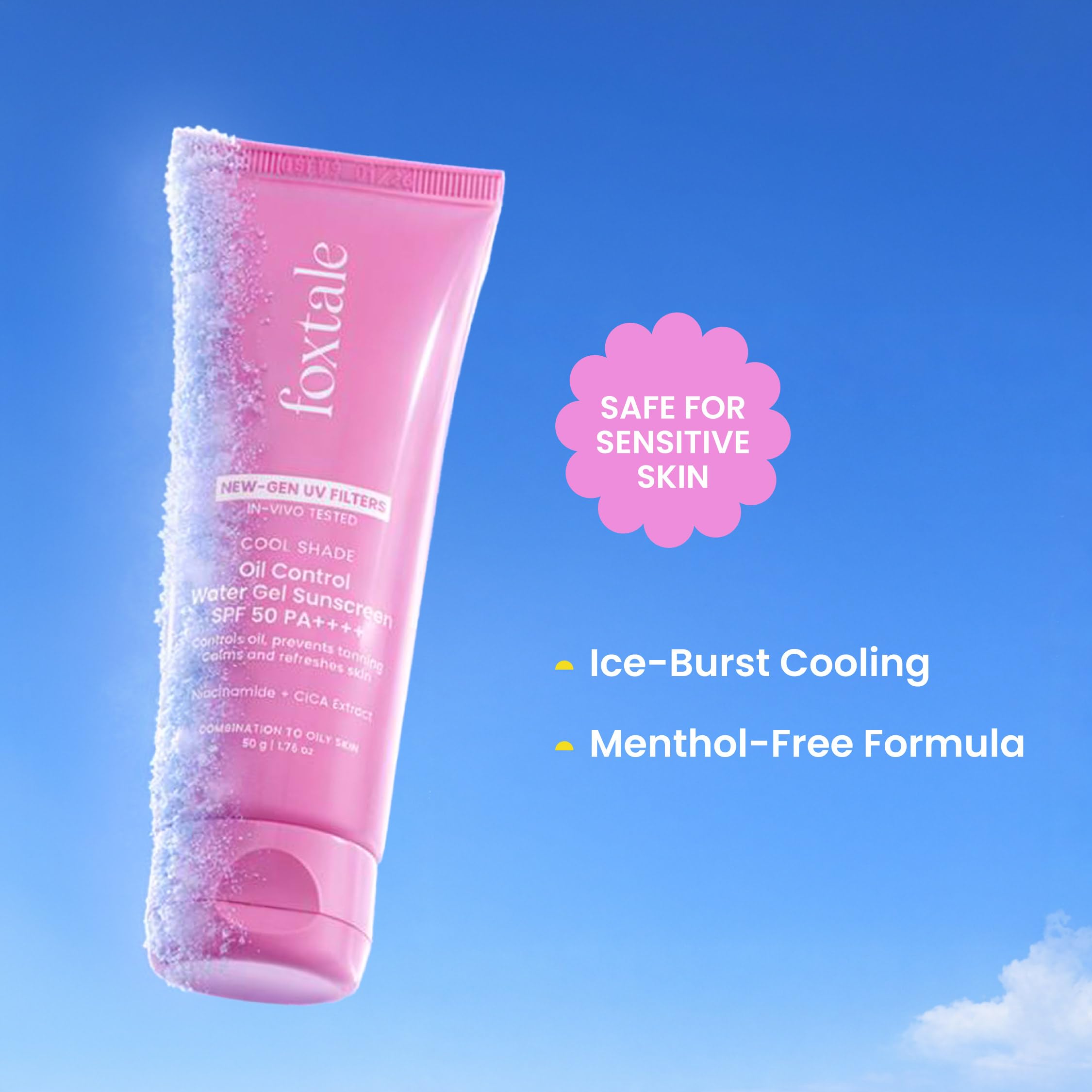 Foxtale Gel Sunscreen: Oil Control & Cooling SPF 50 -7 Foxtale Gel Sunscreen: Oil Control & Cooling SPF 50 -7