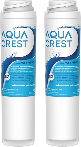 AQUA CREST GSWF Filtro de agua para refrigerador, repuesto para GE GSWF Smart Water 238C2334P001, Kenmore 46-9914, 469914, 9914, 2 filtros
