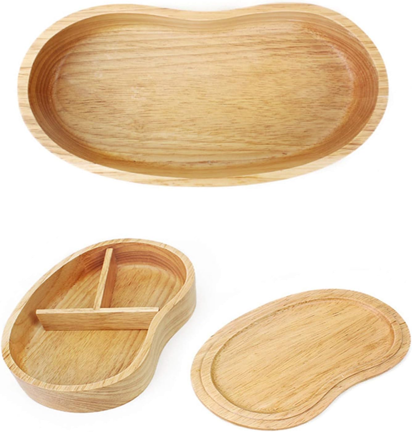 弁当箱 豆型 天然木製 一段弁当箱 そらまめ弁当箱 薄型 天然漆塗 通勤 通学 お花見 ランチボック 3〜5労働日以内配達