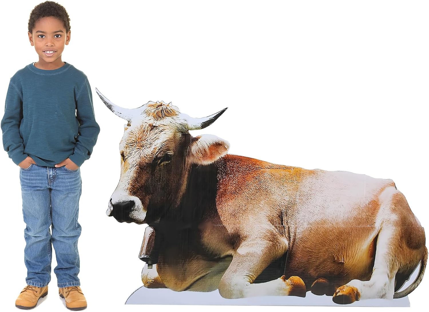 Geelin 31" Cow Nativity Cardboard Cutout Stand Ups Nativity Scene Photo Booth Props Christmas Backdrop Themed Decoration for Religious Christian Xmas Sunday School Classroom Decoration