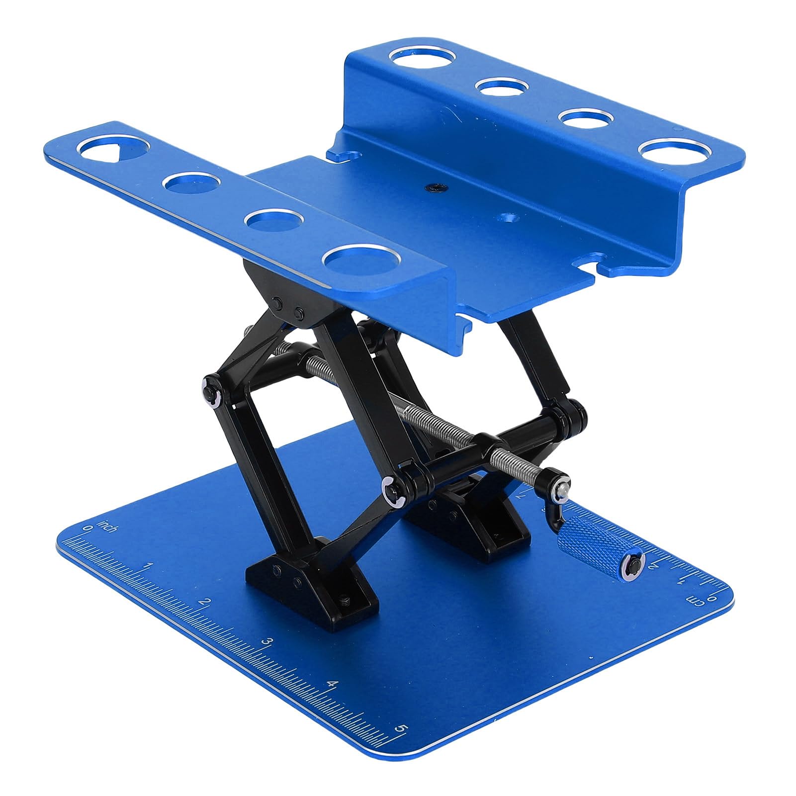 Bediffer Soporte de Reparación de Automóviles RC Estación de Trabajo Inferior con Elevación de Ajuste de Conveniente para Automóviles RC 1/8, Estructura de Manivela para Mantenimiento y Exhibición
