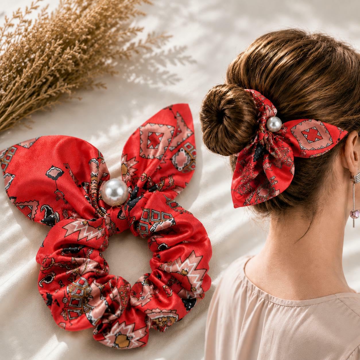 Women's Wide Elastic Headband, Soft Fabric Hair Band for Everyday Styling, Casual Outfits and Keeping Hair Back