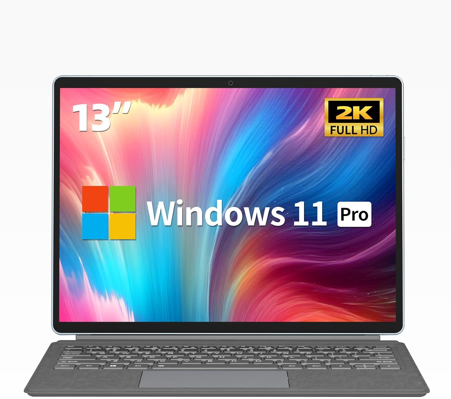 2 in 1 Laptop, 16GB RAM 1TB PCIE SSD Laptop, i7-1255U Processor 13 Inch Touch Screen 2 in 1 Tablet PC, 2K FHD IPS 60Hz BOE Laptop with Fingerprint Unlocking, Magnetic Keyboard and Capacitive Pen