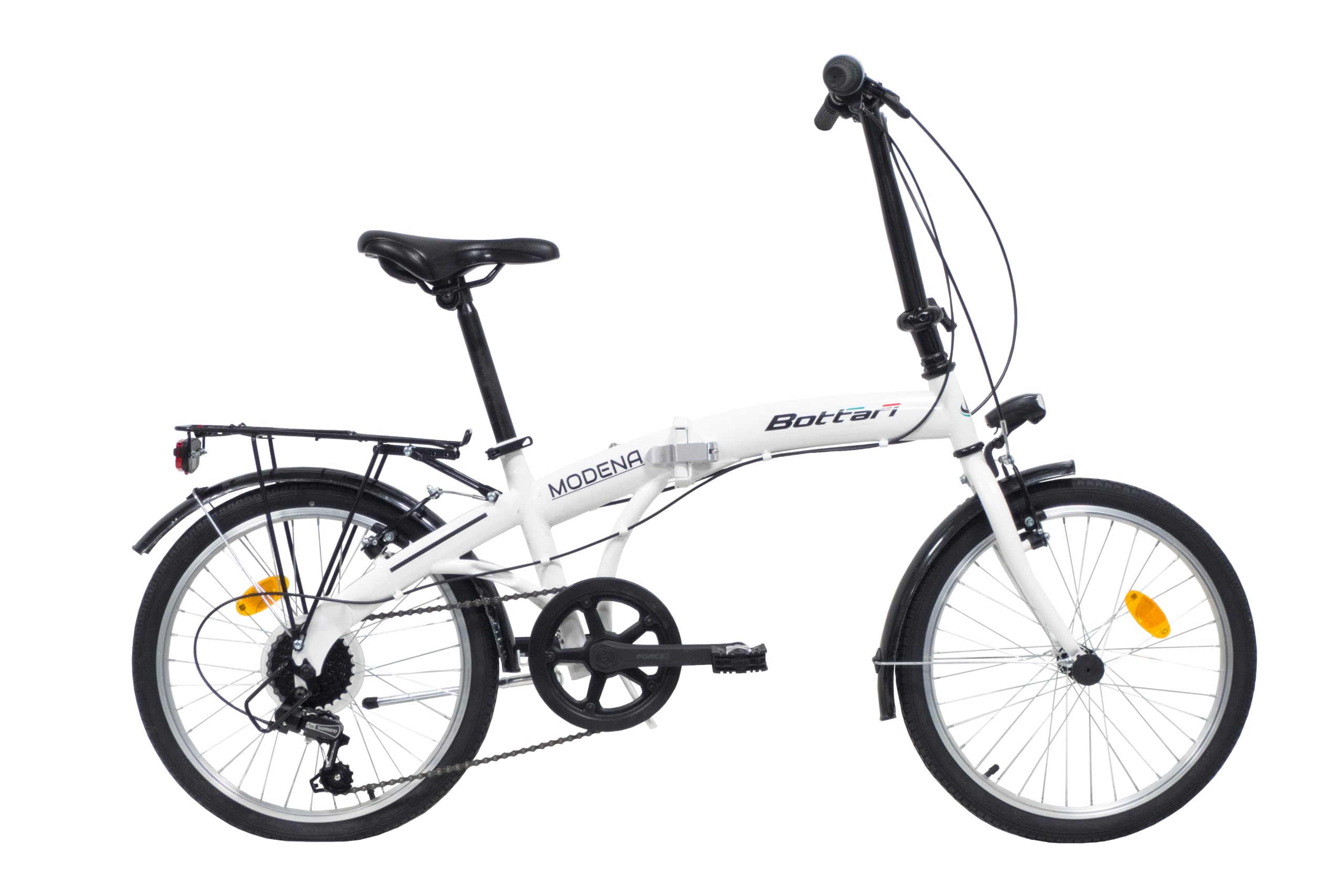 Modena Blanco Bicicleta Plegable 20" 6 Velocidades Shimano TY21-77408