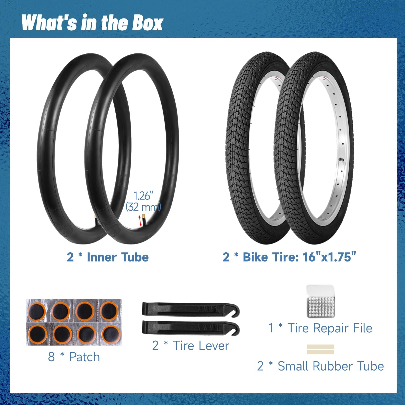 Amazon.com : yeesport 16 Inch Bike Tires, 2 Pack 16x1.75 Bike