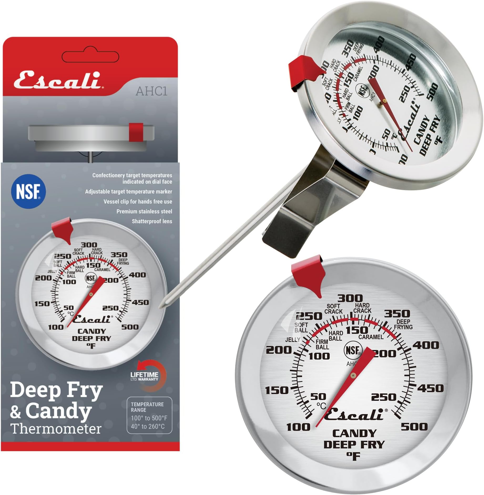 Candy Deep Fry Dial Thermomete (5.5" Probe)