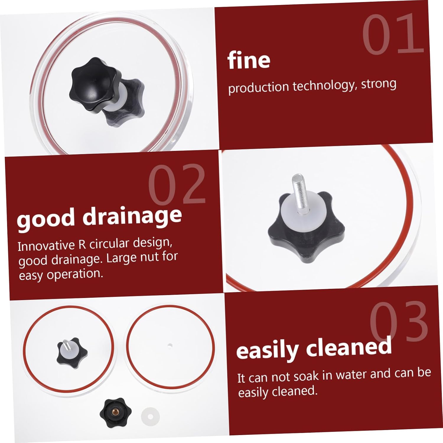KALLORY 1pc Transparent Record Label Saver Clamp with Ergonomic Handle Vinyl Record Protector Tool for Cleaning and Protecting Labels Design Compact and Lightweight