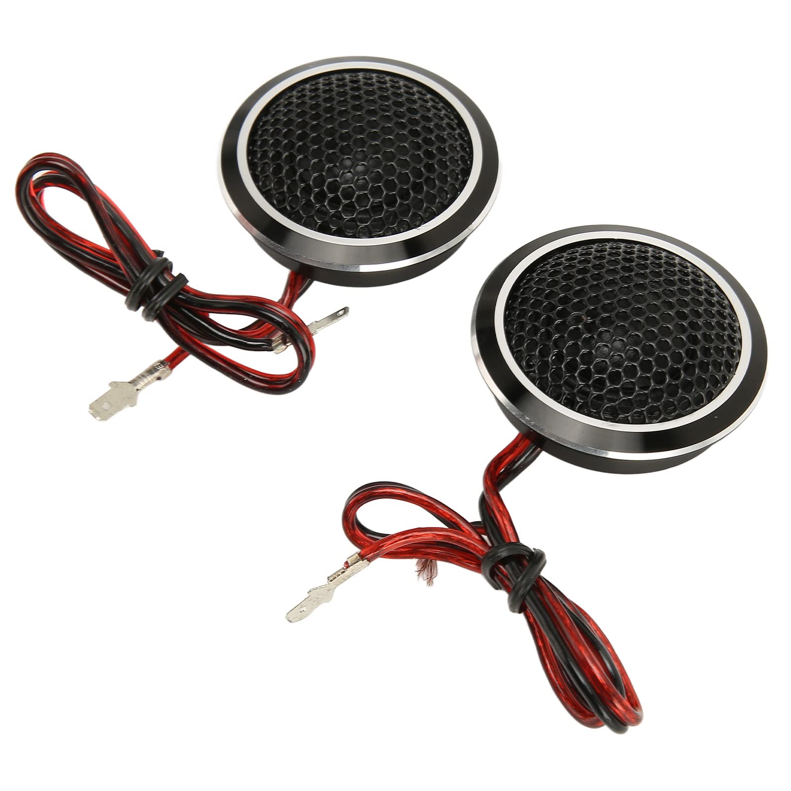 2 tweeters de Coche Negros de 0.984 in 150 W, tweeters de cúpula de Coche con Cuerpo de aleación de Aluminio, tweeters de Alta fidelidad de cúpula Suave para Audio de Coche,