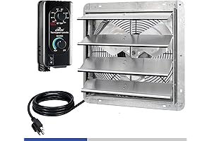 iLIVING 16" Greenhouse Vent Fan Wall Mounted Shutter Exhaust Fan