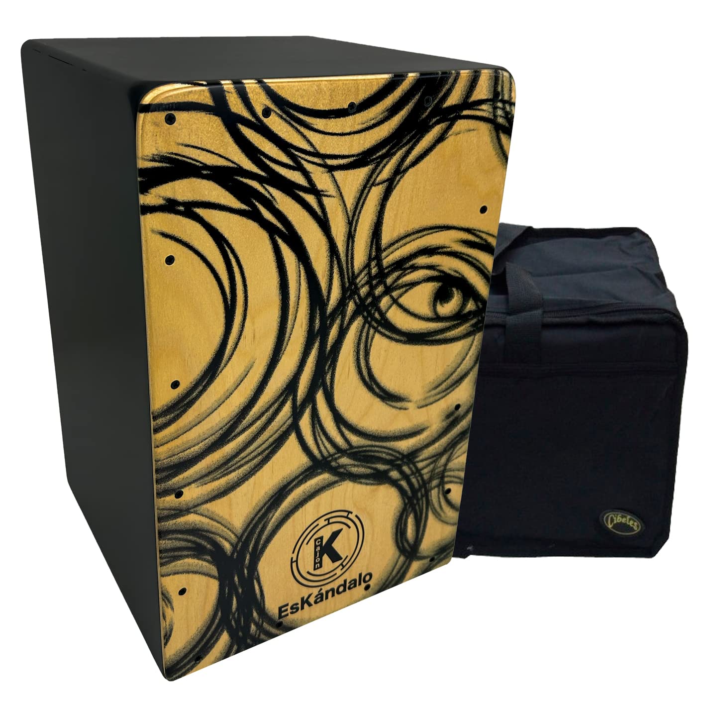 Cajon Flamenco Eskandalo Konfusion (TAPA NATURAL CON FUNDA)