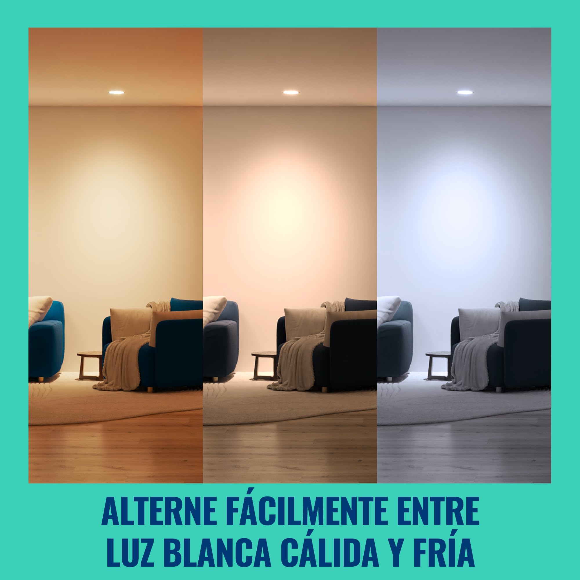 WiZ Foco Inteligente LED de cristal GU10, RGB, equivalente a 50 W, 2200-6500 K, 345 lm, regulable, compatible con Alexa, Google Assistant y Apple Home, 4 ud.
