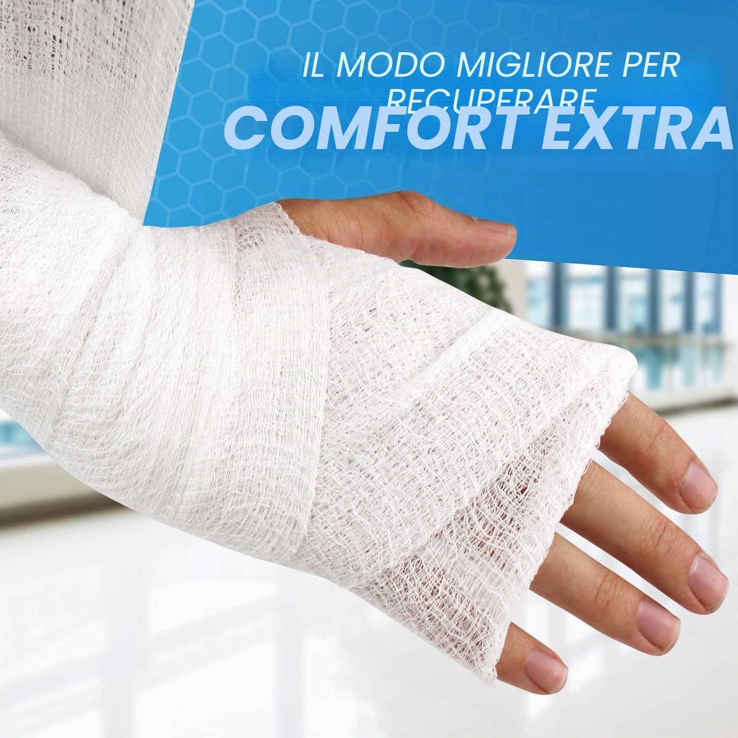 Kerlix - Rotolo di garza di cotone, 24 rotoli, sterile, 10,2 cm x 3,7 m, extra assorbenza, garza medica, 6 strati, senza lattice, ogni rotolo avvolto singolarmente, qualità ospedaliera