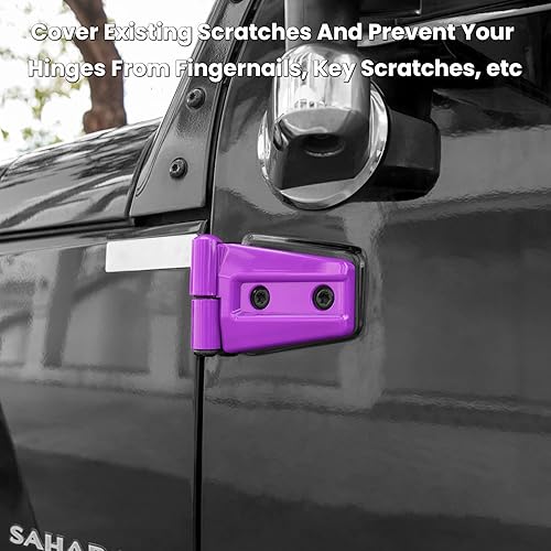 Miniatura 9 de Cubierta de bisagra de puerta, accesorios exteriores para Jeep Wrangler JK JKU Sport Rubicon Sahara X Unlimited de 2 puertas y 4 puertas 2007-2018