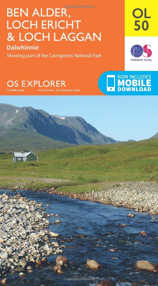 Ordnance Survey Explorer Map Ol50 Ben Alder, Loch Ericht & Loch La
