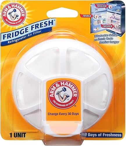 Arm & Hammer Filtro de aire fresco para nevera, elimina olores - 4 filtros de aire total