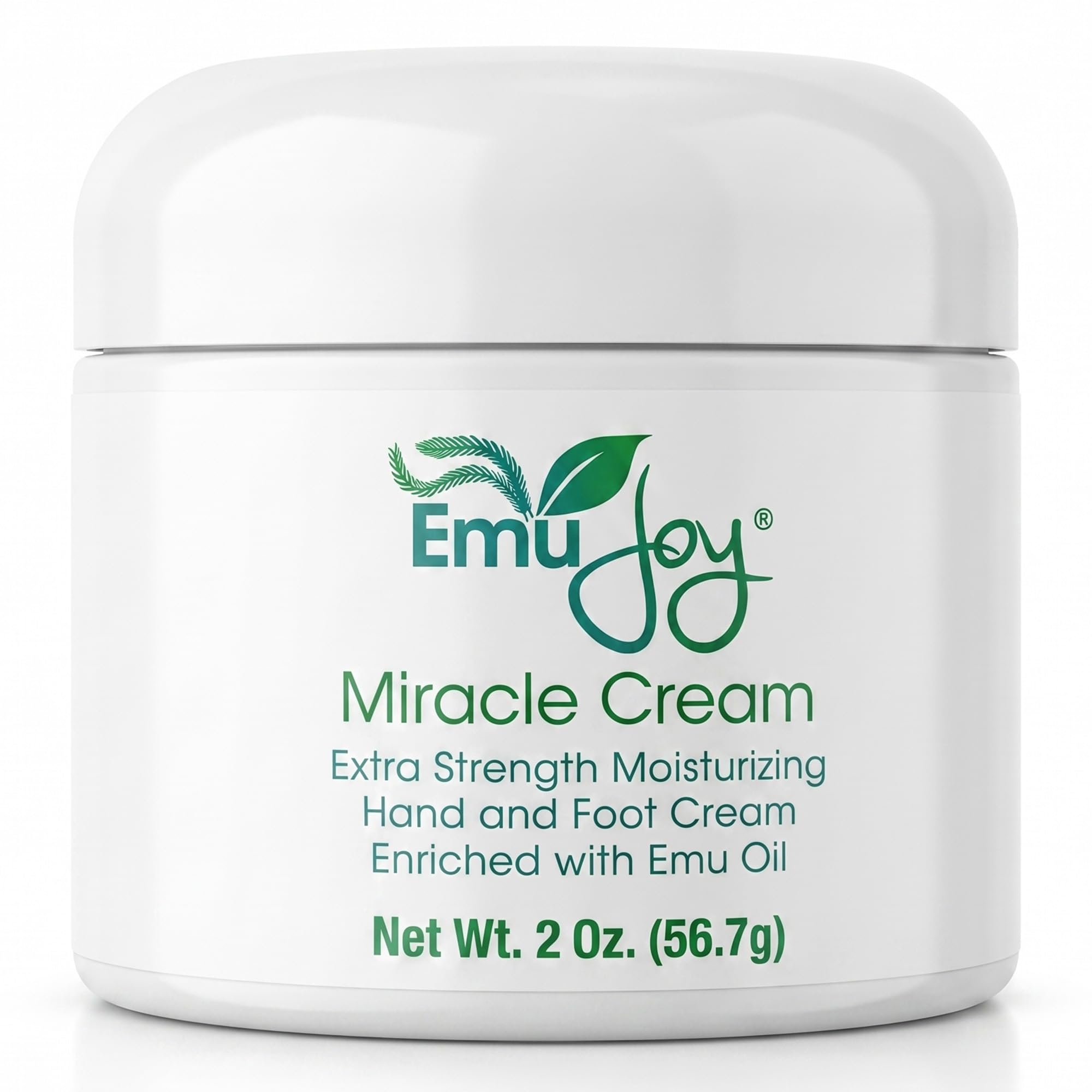 Emu Joy Miracle Cream - Emu Oil Hand & Foot Cream For Cracked Heels - 2 oz