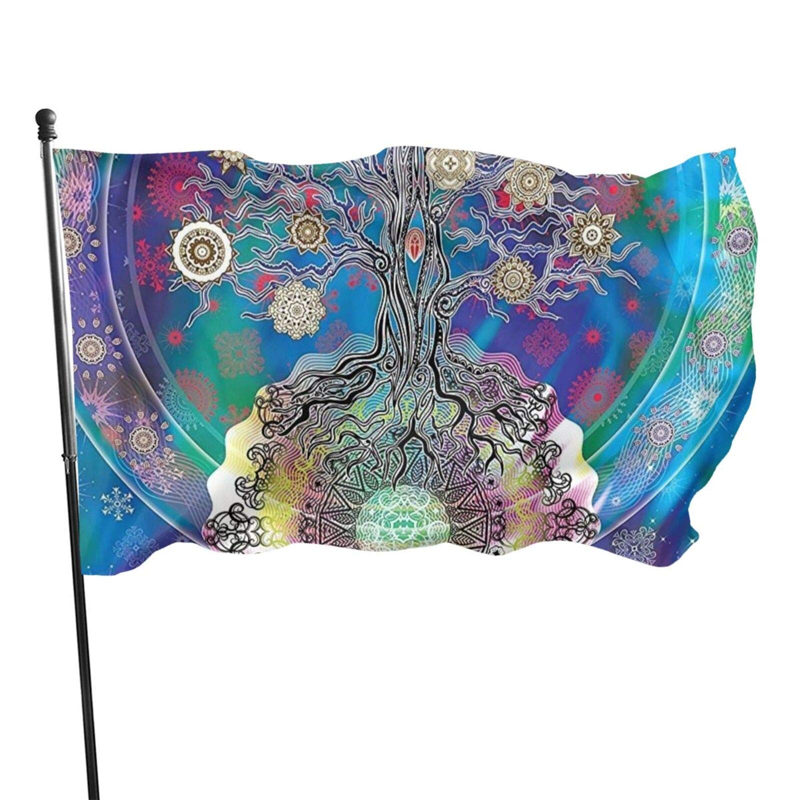 Garden Flag Tree Of Life With Flower Flags Banners Pride Pride Flag Funny Yard Flag For Party Festival Decorations Carnivals 152x90 cm