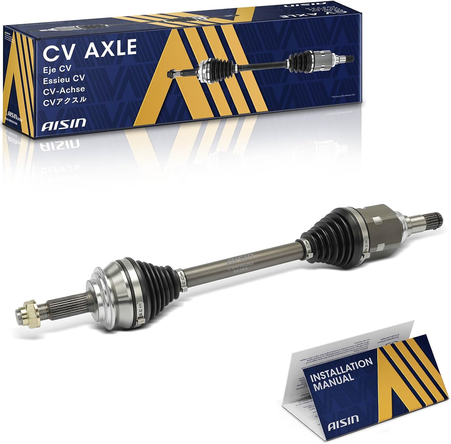 AISIN AFTERMARKET CVAT-02282 Front Left CV Axle Shaft Assembly - Compatible with Toyota Corolla 2019-2022